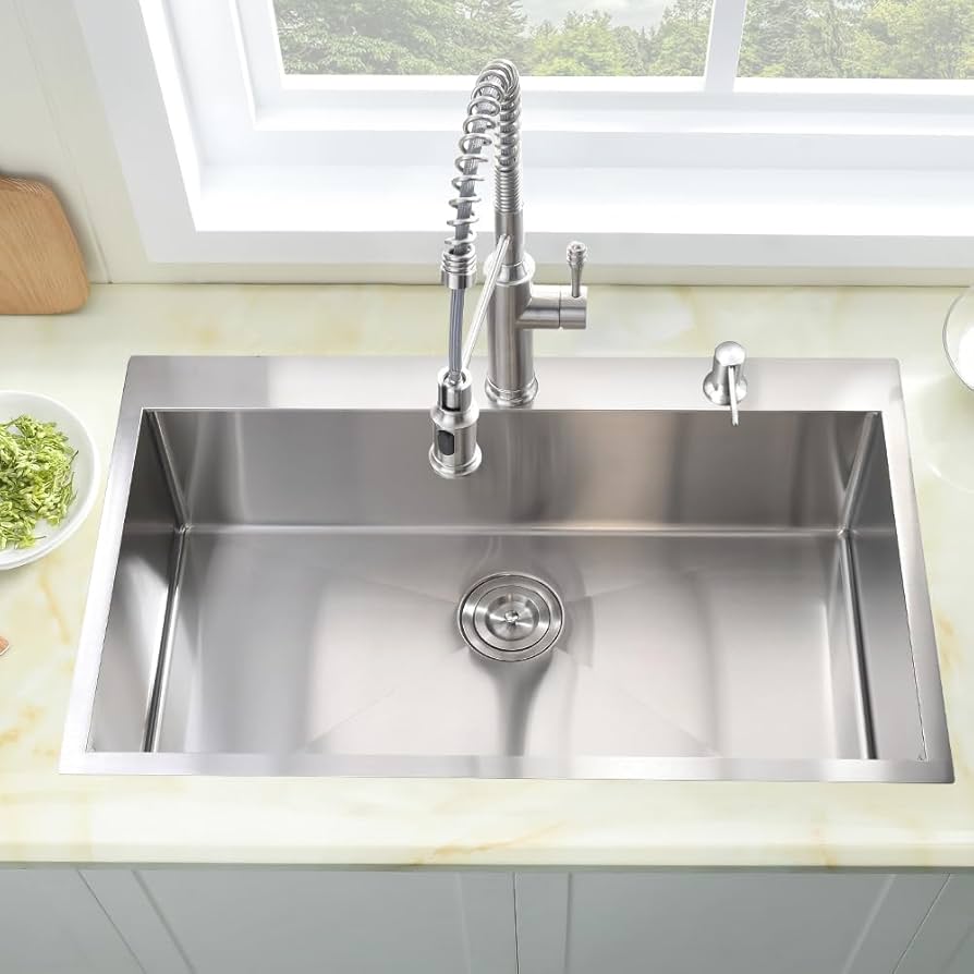 その他 apartamento #33 Logmey 33 Inch Undermount Kitchen Sink - 33x19 In Handmade
